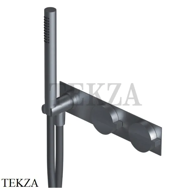 Ritmonio Dot316 Смеситель для душа с гарнитуром, внешняя часть PR50GG101 IBX, Black Stainless Steel