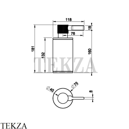 Gessi INCISO accessories Дозатор настольный для жидкого мыла, белый 58537-031, хром глянец