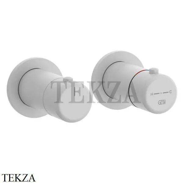 Gessi Goccia Термостат для душа, 1 поток, внешняя часть 33132-279, Matte White