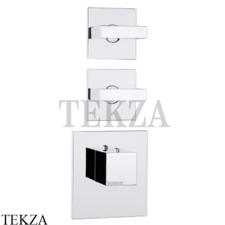 Bossini RECTANGULAR Термостат для душа на 2, 3, 4 потока, внешняя часть Z033203.030, хром глянец