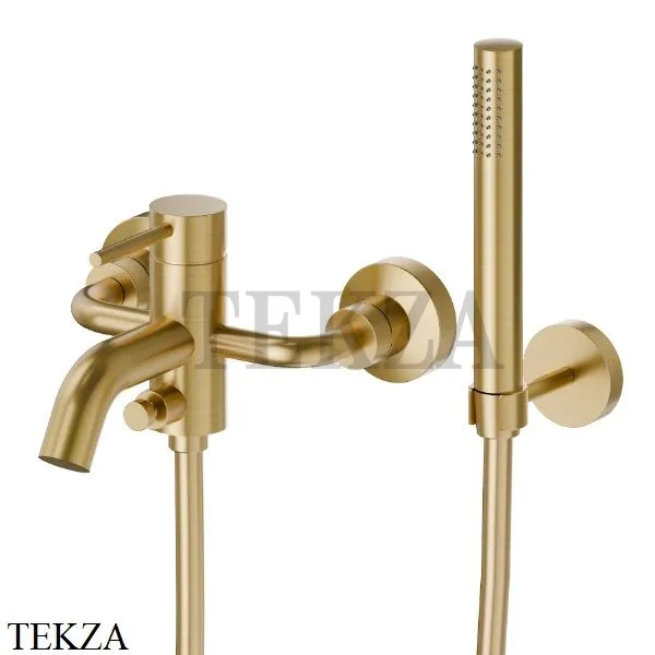 Newform XT Смеситель для ванны с изливом, с гарнитуром, 4240C.59.097, PVD Br. Gold