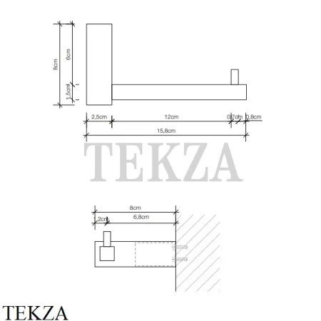 Decor Walther Corner DW Держатель туалетной бумаги без крышки 0561150, белый матовый