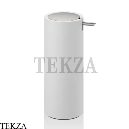 Decor Walther Stone White SSP Настольный дозатор для жидкого мыла или лосьона 0972355, белый матовый-stainless steel