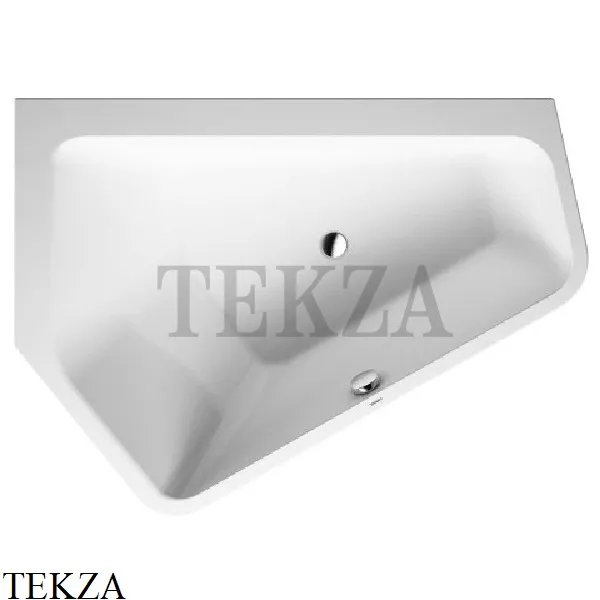 Duravit Paiova 5 Ванна с углом слева встраиваемая, с двумя разными наклонами 700390000000000, акрил, белый глянец