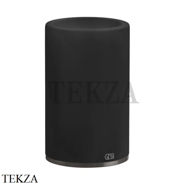 Gessi 316 ACCESSORIES Стакан для зубных щеток настольный композит черный 54732-707, Black Metal Brushed