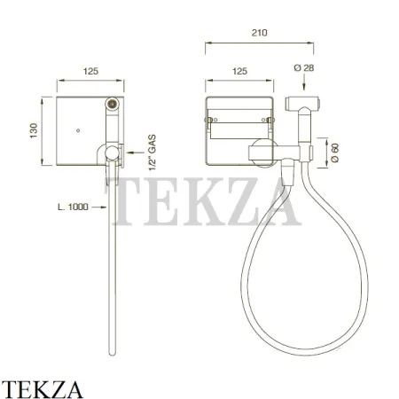 CEA NEUTRA Держатель для рулона туалетной бумаги с гигиенической лейкой, NEU84