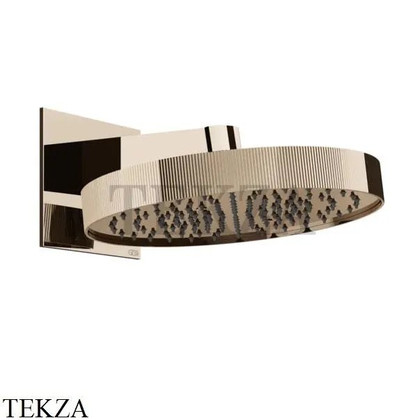 Gessi Inverso RIGATO Верхняя душевая лейка с кронштейном 63549-030, Copper PVD