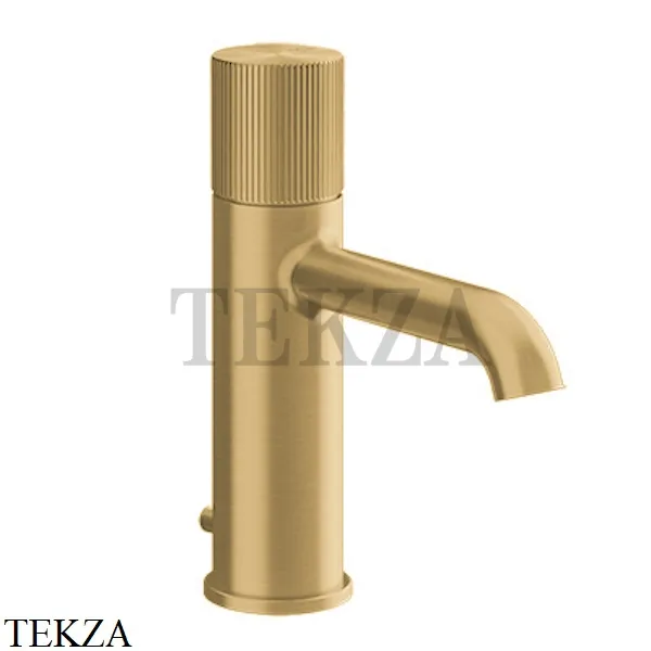 Gessi Habito RIGATO Смеситель для раковины, с донным клапаном 70501-727, Brushed Brass