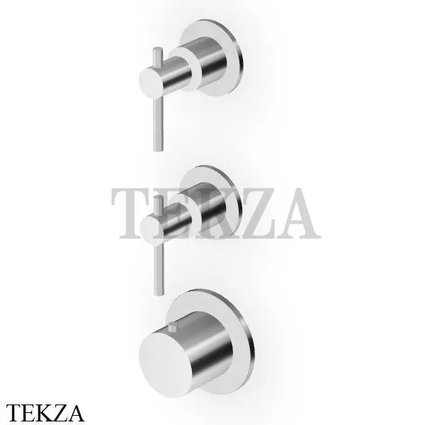 Zucchetti Helm Термостат для душа на 2 потока, внешняя часть ZHL802.X, нержавеющая сталь brushed