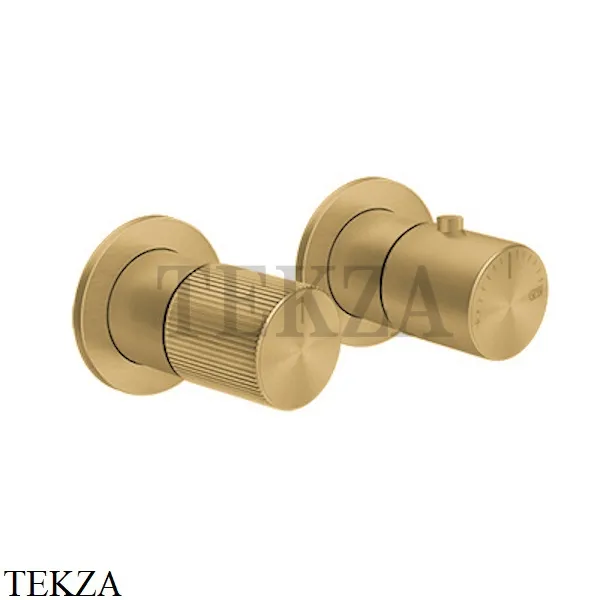 Gessi Habito RIGATO Термостат для душа на 1 поток, внешняя часть 70532-727, Brushed Brass