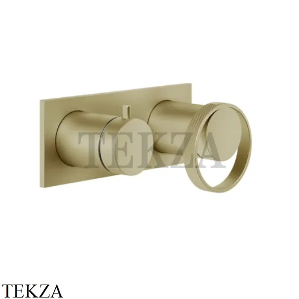 Gessi ANELLO Смеситель для душа с переключателем 2 потока 63379-727, Brushed Brass