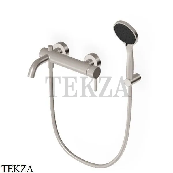 Zucchetti Isy22 Смеситель для ванны с душевым гарнитуром ZIS522.C3, brushed nickel
