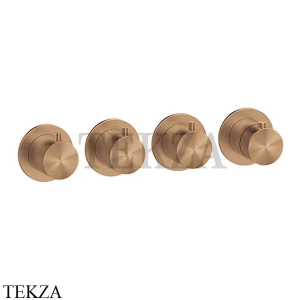 Gessi 316 SHOWER Термостат для душа на 3 выхода, внешняя часть 54336-726, Warm Bronze Br