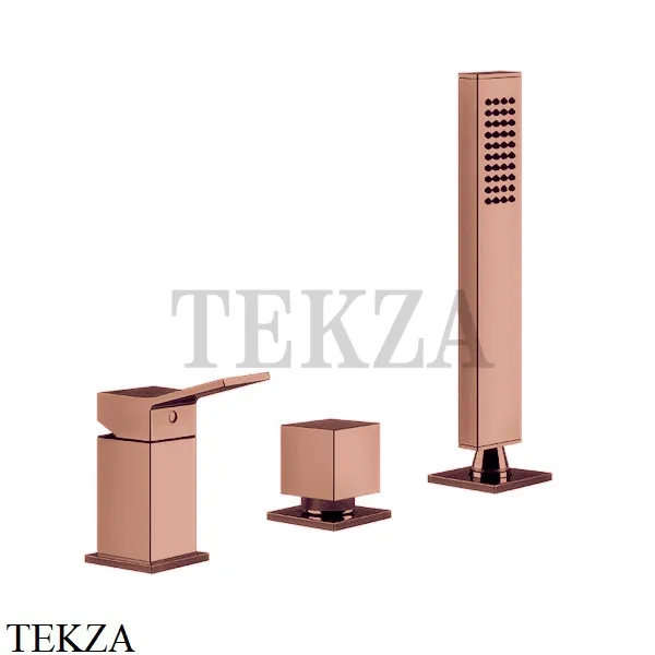 Gessi RETTANGOLO K Смеситель для ванны, без излива 53043-030, Copper глянец