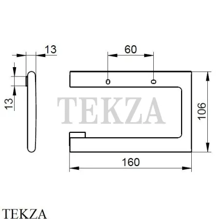 Keuco Edition 400 Держатель туалетной бумаги без крышки 11562030000, Бронза шлифованная