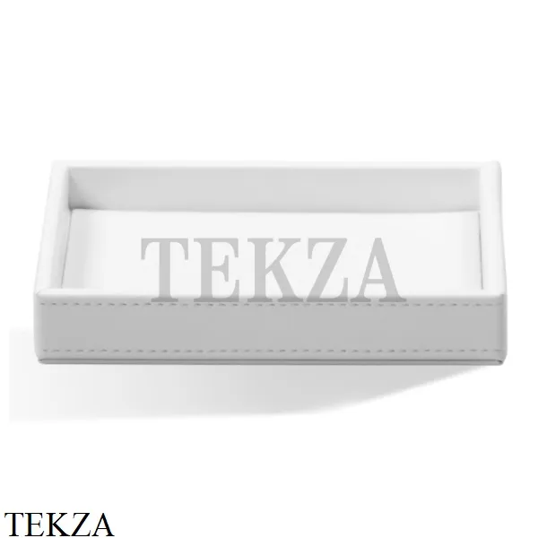 Decor Walther BROWNIE TAB S Бокс для ванных принадлежностей 0931050, белый матовый, эко-кожа