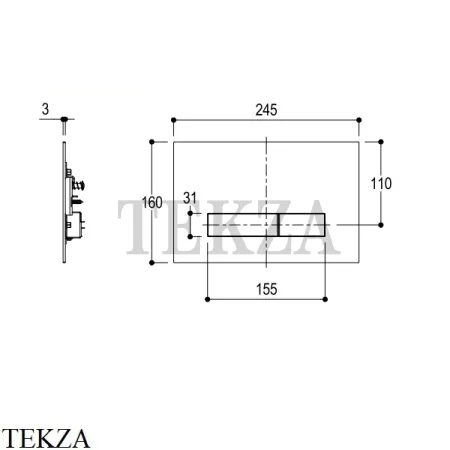 Ritmonio Complementi Клавиша смыва для Geberit Sigma 8 78T002 F36, Frosted Rose Gold