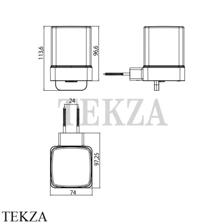 Emco Loft Дозатор для жидкого мыла 0521 001 03, хрусталь, хром глянец