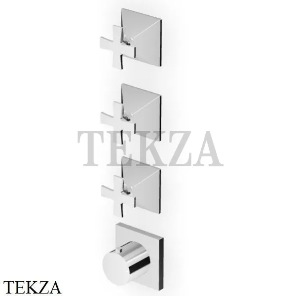 Zucchetti Bellagio Термостат для душа, 3 выхода, внешняя часть ZB1803, хром глянец