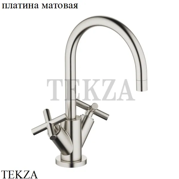 Dornbracht TARA Смеситель для умывальника низкий, с донным клапаном 22513892-06, платина матовая