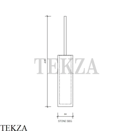 Decor Walther Stone White SBG Туалетный ершик напольный 0970855, белый матовый-stainless steel