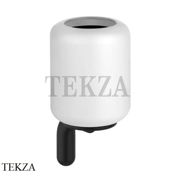 Gessi Goccia Стакан настенный, белая керамика 38007-299, черный матовый