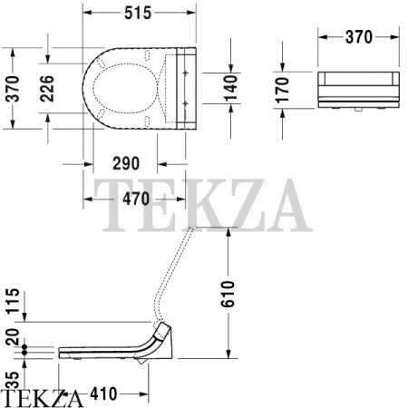 Duravit SensoWash Starck С Сиденье крышка-биде 610001002000300 для унитаза ME by Starck и Darling New, белый глянец