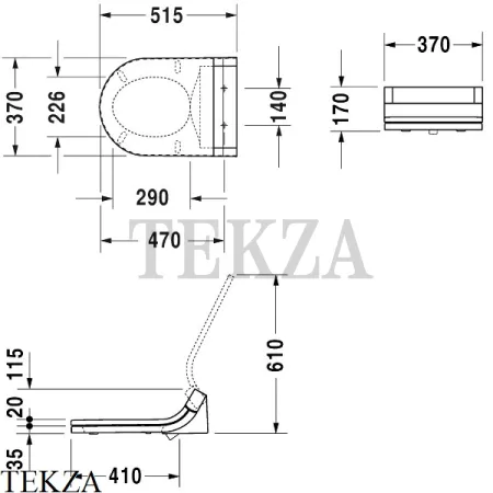 Duravit SensoWash Starck С Сиденье крышка-биде 610001002000300 для унитаза ME by Starck и Darling New, белый глянец