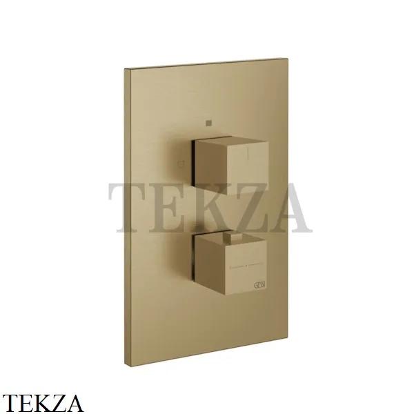 Gessi Rettangolo shower Термостат на 1 выход, внешняя часть 20182-726, Warm Bronze Br. PVD