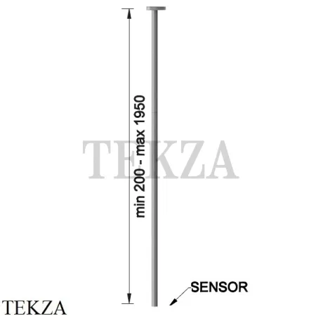 Gessi 316 FLESSA Потолочный электронный смеситель, под размер 54026-239, Steel Brushed
