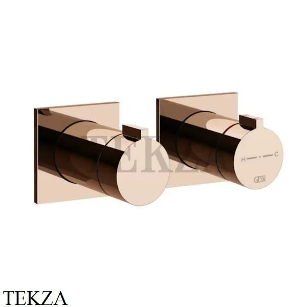 Gessi Inverso RIGATO термостат для душа, 1 поток, внешняя часть 73032-030, Copper PVD