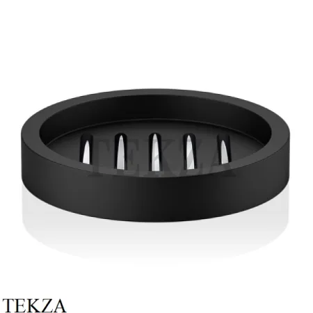 Decor Walther Stone Black STS Настольная мыльница с вкладышем 0972164, черный матовый-хром глянец