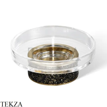 Decor Walther ROCKS Настольная мыльница Swarovski® 0934020, золото глянец-стекло прозрачное