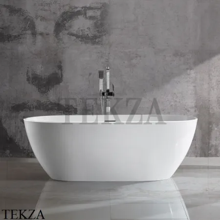 Vincea Ванна акриловая Vincea VBT-408-1600, слив-перелив в комплекте хром, цвет белый глянец