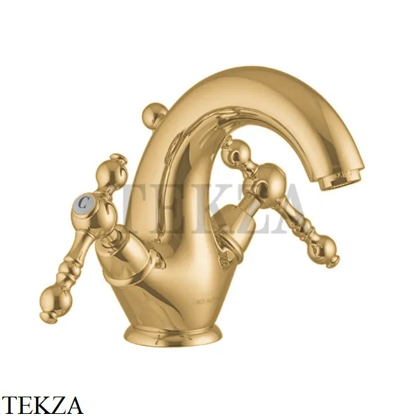 FIMA Carlo Frattini EPOQUE Смеситель для раковины, с донным клапаном F5061/2OS, Brushed gold