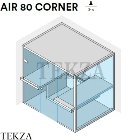 Effegibi AIR 80 CORNER Сауна домашняя финская или BIO осина натуральная SA91800002