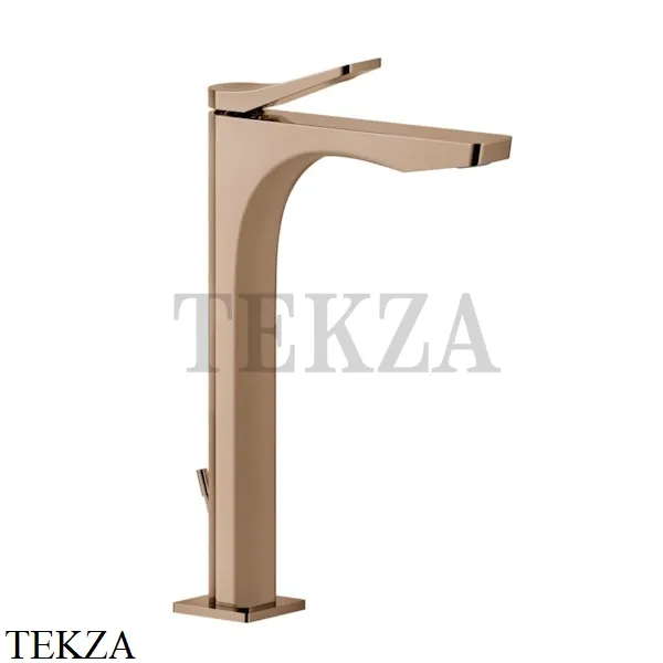 Gessi RILIEVO Смеситель для раковины высокий, с донным клапаном 59003-030, Copper глянец
