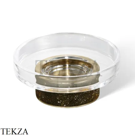Decor Walther ROCKS Настольная мыльница Swarovski® 0934020, золото глянец-стекло прозрачное