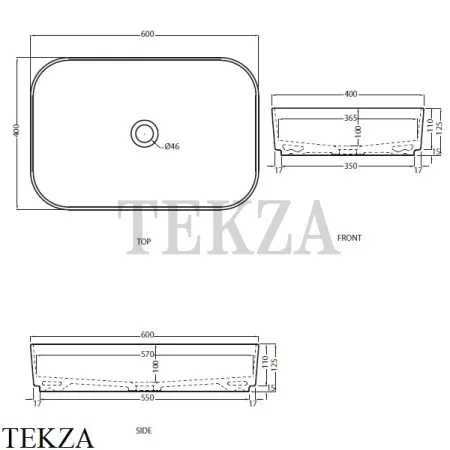 Cielo SHUI Comfort Раковина накладная 60, без перелива SHCOLAR60 CO, Corallo