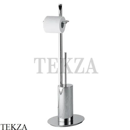 Colombo Planets Напольная стойка с бумагодержателем и туалетным ершиком B9807.CR, хром глянец