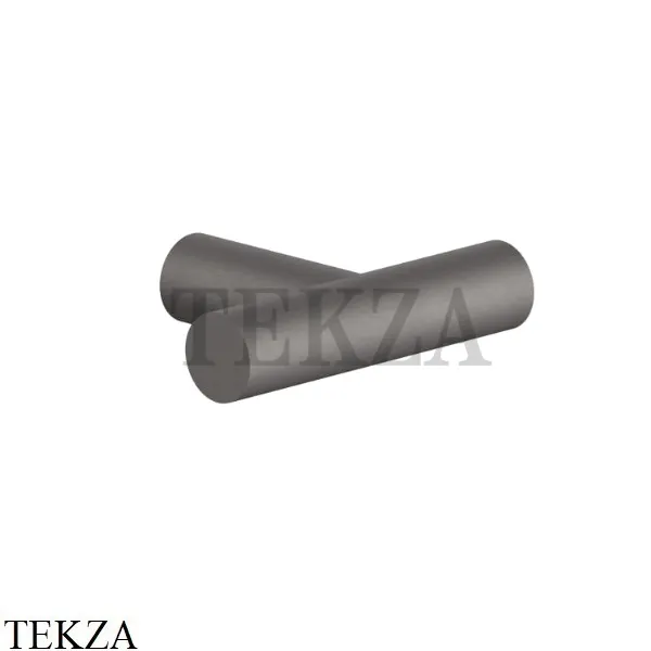 Fantini YOUNG Крючок двойной для халата и полотенец 96P57608, Matt Gun Metal PVD