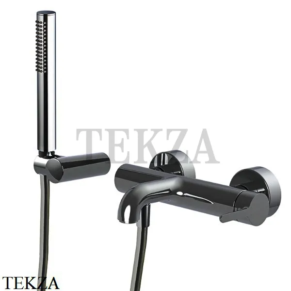 FIMA Carlo Frattini SNAP Смеситель для ванны, с гарнитуром F3114CS, Brushed black chrome