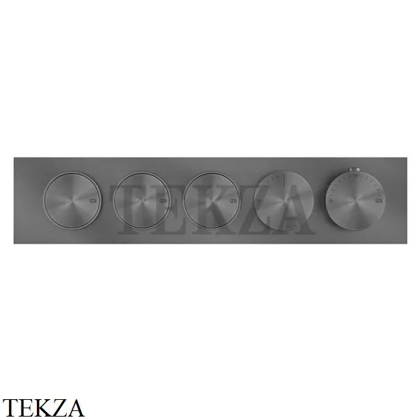 Gessi Origini MATERIC Термостат для душа 3 потока с кнопками, внешняя часть 66224-706, Black Metal PVD
