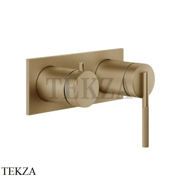 Gessi INGRANAGGIO Смеситель для душа на планке, 2 потока, внешняя часть 63579-726, Warm Bronze Br.