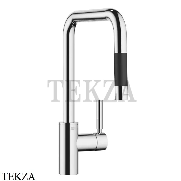Dornbracht Meta Square Смеситель для кухни Pull-down функцией душа 33870861-00, хром глянец