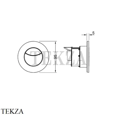TECE TECEflushpoint Панель смыва 2 клавиши круглая 9240981, белый глянец