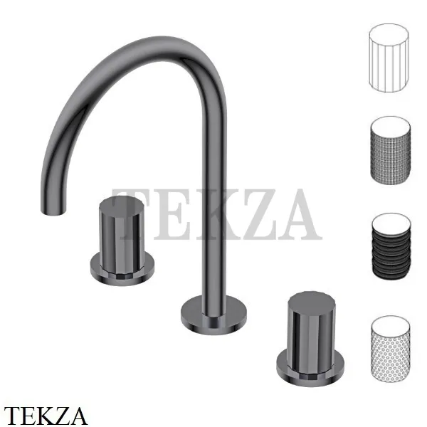 Ritmonio Diametro35 Impronte Смеситель для раковины, без гарнитура PR51AP202 F31, Frosted Black Chrome