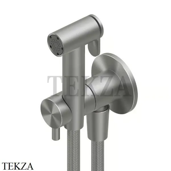 QuadroDesign Гигиенический душ с запорным вентилем ID026 AS, Brushed Stainless Steel
