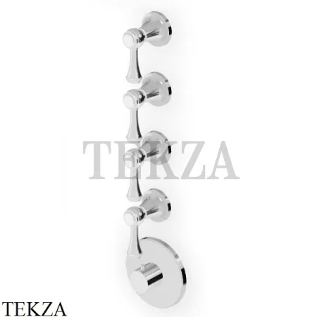 Zucchetti Agora Classic Термостат для душа, 4 выхода, внешняя часть ZAL662, хром глянец