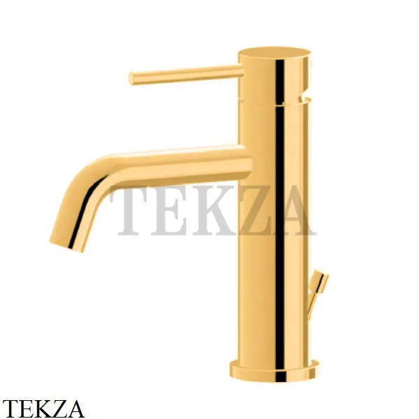 Newform XT Смеситель для раковины 125, с донным клапаном 4200.61.020, PVD Glossy gold